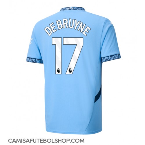 Camisa de time de futebol Manchester City Kevin De Bruyne #17 Replicas 1º Equipamento 2024-25 Manga Curta